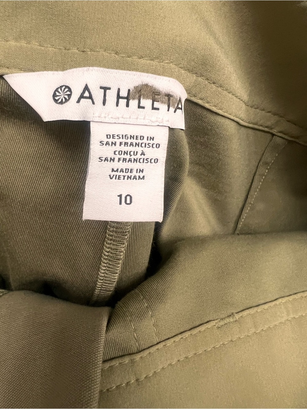 Athleta Olive Green Skyline Barrel HighRise Barrel Pants Sz 10 NWT - Casual, - Picture 9 of 11
